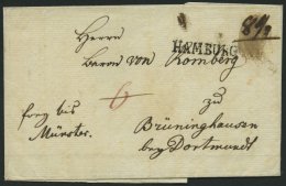 HAMBURG, L1 Auf Brief Nach Brüninghausen By Dortmundt, Handschriftlich Frey Bis Münster, Pracht - Otros & Sin Clasificación