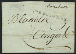 HAMBURG VORPHILA 1803, R.4. HAMBURG, L1 Auf Brief Nach Angert, Pracht - Otros & Sin Clasificación