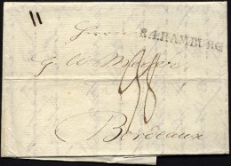 HAMBURG 1805, R.4. HAMBURG, L1 Auf Brief Nach Bordeaux, Pracht - Altri & Non Classificati