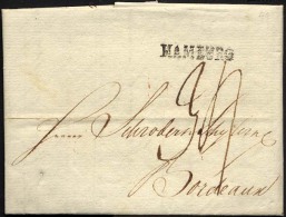 HAMBURG VORPHILA 1799, HAMBURG, L1 Auf Brief Nach Bordeaux, Pracht - Otros & Sin Clasificación