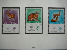 Israel 1967 MNH # Mi. 403/5 Animals - Unused Stamps (without Tabs)