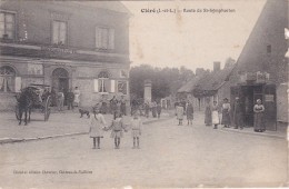 CPA RARE - Dept 37- CLERE LES PINS - ROUTE DE ST-SYMPHORIEN-Belle Animation - Cléré-les-Pins