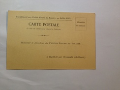 CARTE POSTALE, LES PETITES FLEURS DU ROSAIRE, 1903, BULLETIN ABONNEMENT VIERGE - Francese