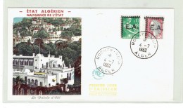 ALGERIE TAXE N°354-355 - SURCHARGE E.A. ROCHER NOIR - RARE - Covers & Documents