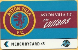 Mercury - PYF004, GPT Aston Villa Logo, 5900ex, Used - [ 4] Mercury Communications & Paytelco