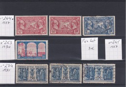 France - Lot De 7 Timbres -    N°244/245/263/274 - Autres & Non Classés