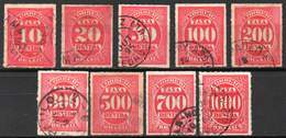 BRASIL 1890 - TAXA DEVIDA. The First Set To Be Used In The Federal District, Very Fine Used (9) - Impuestos