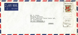 Australia Air Mail Cover Sent To Denmark Melbourne 5-12-1977 Single Franked - Storia Postale