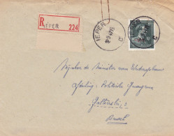 - 10 % : N° 724 T :  Lettre RECOMMANDE De IEPER - 1946 -10%