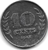 Netherlands 10 Cents 1942   Km 173    Xf - 10 Cent