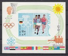 Olympische Spelen  1972 , Ajman  -  Blok  Postfris - Summer 1972: Munich