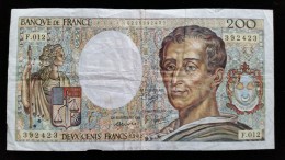 Billet 200 Francs "Montesquieu"  -1981 C.003 - 200 F 1981-1994 ''Montesquieu''