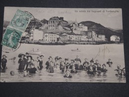 MONACO - Oblitération De Monté Carlo Sur Affranchissement Franco / Italien Sur Carte Postale En 1913 - A Voir - L 4947 - Cartas & Documentos