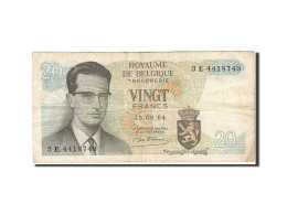 Billet, Belgique, 20 Francs, 1964-1966, 1964-06-15, KM:138, TB - 20 Francs