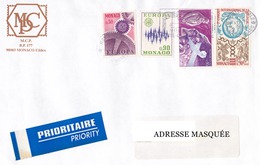 Lettre Prioritaire Voyagée De Monte Carlo Pour La Suisse Le 12/12/1996 Tp De Monaco Europa, 17ème Concour International - Lettres & Documents