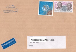 Lettre Prioritaire Voyagée De Monte Carlo Pour La Suisse Tp De Monaco Wilhelm Et Jacob Grimm, Organisation Nationnale De - Storia Postale