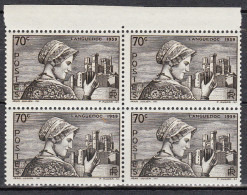 FRANCE YT 448 ** BLOC DE 4 - 1939-44 Iris