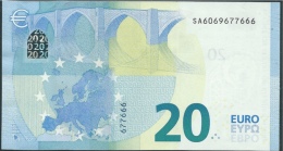 € 20  ITALIA SA S007 F6  DRAGHI  UNC - 20 Euro