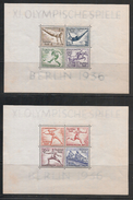 OLYMPIC GAMES - JEUX OLYMPIQUES - BERLIN 1936 - SOUVENIR SHEETS - Yvert # Bloc 4 -5 - ** MNH - Ete 1936: Berlin