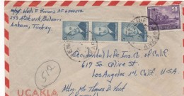 3082 Carta Aerea  Turquia Ankara 1949 - Lettres & Documents