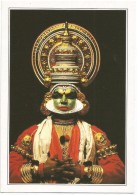 T11 India - Un Attore Del Teatro Kathakali -  Cartolina Con Legenda Descrittiva - Edizioni De Agostini / Non Viaggiata - Azië