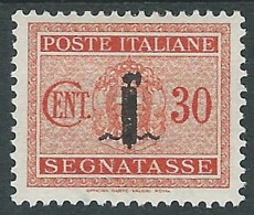 1944 RSI SEGNATASSE FASCETTO 30 CENT MH * - CZ37-10 - Segnatasse