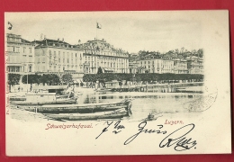 Delcampe - FIQ-11  Luzern Schweizerhofquai . Pionier. Gelaufen In 1899 - Luzern