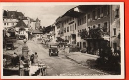 FIQ-37 Gruyères, Rue Et Fontaine, Lessive, Jeep.  Circulé. - Gruyères