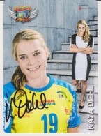 Original Handball Autograph Card KAYA DIEHL Club LEIPZIG Season 2014 / 15 - Balonmano