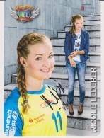 Original Handball Autograph Card NICOLE LEDERER Club LEIPZIG Season 2014 / 15 - Handball