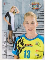 Original Handball Autograph Card LUISA SCHULZE Club LEIPZIG Season 2014 / 15 - Pallamano