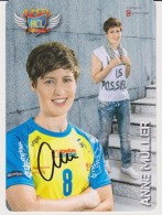 Original Handball Autograph Card ANNE MULLER Club LEIPZIG Season 2014 / 15 - Handball