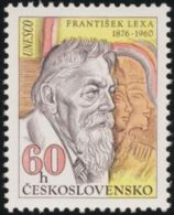 Czechoslovakia / Stamps (1976) 2184: Frantisek Lexa (1876-1960) UNESCO, Czechoslovak Egyptologist; Painter: Jozef Balaz - Egyptologie