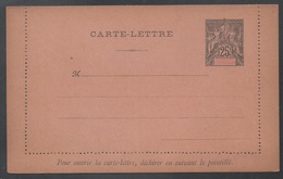 SENEGAL  / 1892 - ENTIER POSTAL - CARTE LETTRE - ACEP # 2 (ref E1045) - Storia Postale