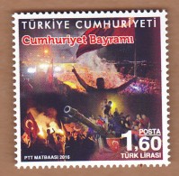 AC  -  TURKEY STAMP - REPUBLIC DAY MNH 29 OCTOBER 2016 - Ungebraucht