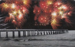 Namibia, NMB-203, Happy New Year - 1, Fireworks At Pier In Sea, 2 Scans. - Namibië