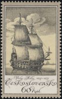 Czechoslovakia / Stamps (1976) 2207: Old Engravings Of Ships - Vaclav Hollar (1607-1677) "Dutch Merchant Ship" - Grabados