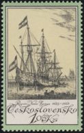 Czechoslovakia / Stamps (1976) 2208: Old Engravings Of Ships - Regnier Nooms Zeeman (1623-1668) "Boats In The Harbor" - Grabados