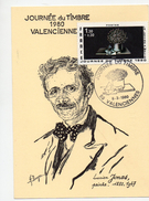 Enveloppe JOURNEE Du TIMBRE Lettre à Mélie D´AVATI  Lucien Jaunas  Peintre  Y-T 2078  (59) Valenciennes  8/3/1980 - 1980-1989