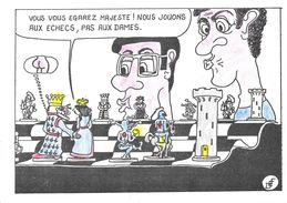 JEU JEUX ECHECS CHESS HUMOUR GRIVOIS ECHEC AU ROI "VOUS VOUS EGAREZ .. EDIT..LA CARTE RIT 1986 - Chess