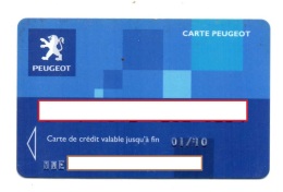 CARTE DE CREDIT Carte Peugeot - Tarjetas De Crédito (caducidad Min 10 Años)