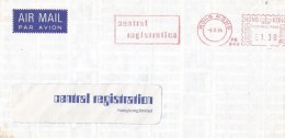 Hong Kong 1984 Central Registration Slogan Meter Franking Pitney Bowes-GB “5340” PB 945 Cover - Brieven En Documenten