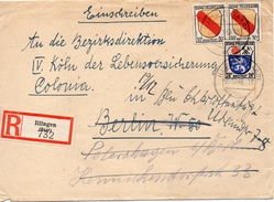 Allemagne Zone Française   Lettre Recommandée Illingen 1948 - Andere & Zonder Classificatie