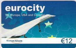 EUROCITY 12 Euros Prepaid Calling Card  CONCORDE - Cartes GSM, Prépayées Et Recharges