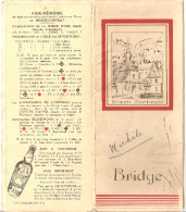 Vieux Papier Carnet "Marque Au Bridge" La Grande Chartreuse - Un Feuillet Avec Note, Et 5 Feuilles Vierges - Alcoholes