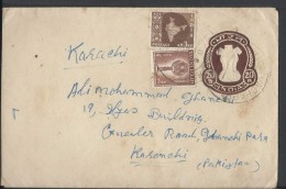 India Prepaid Airmail 20p Postal Stationary, 1968 Bidriware 2p, 957-INDIA-3np-brown-maps Postal History Cover. - Briefe U. Dokumente