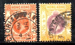 T1324 - HONG KONG , Due Valori Usati Multi Script - Used Stamps