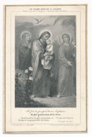 Image Pieuse XIXème Gravure SAINT JOSPEH Et Jésus Christ  Livret De 4 Pages - Andachtsbilder