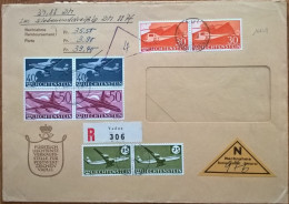 16649# LIECHTENSTEIN HELICOPTERE BOEING CONVAIR DOUGLAS DC 8 LETTRE RECOMMANDEE CONTRE REMBOURSEMENT Obl VADUZ 1960 - Storia Postale