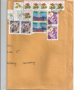 16 Stamps Brasil 1993 On An Envelope -timbres Brésil-jacaranda Mimosifolia-erythrina Speciosa - Gebraucht